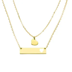 گردنبند زنانه مدل break heart مجموعه دو عددی