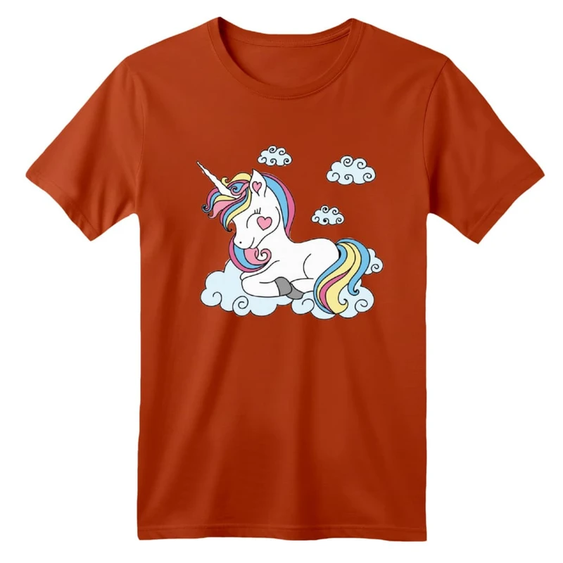 تی شرت آستین کوتاه بچگانه مدل یونیکورن کد ۱۷