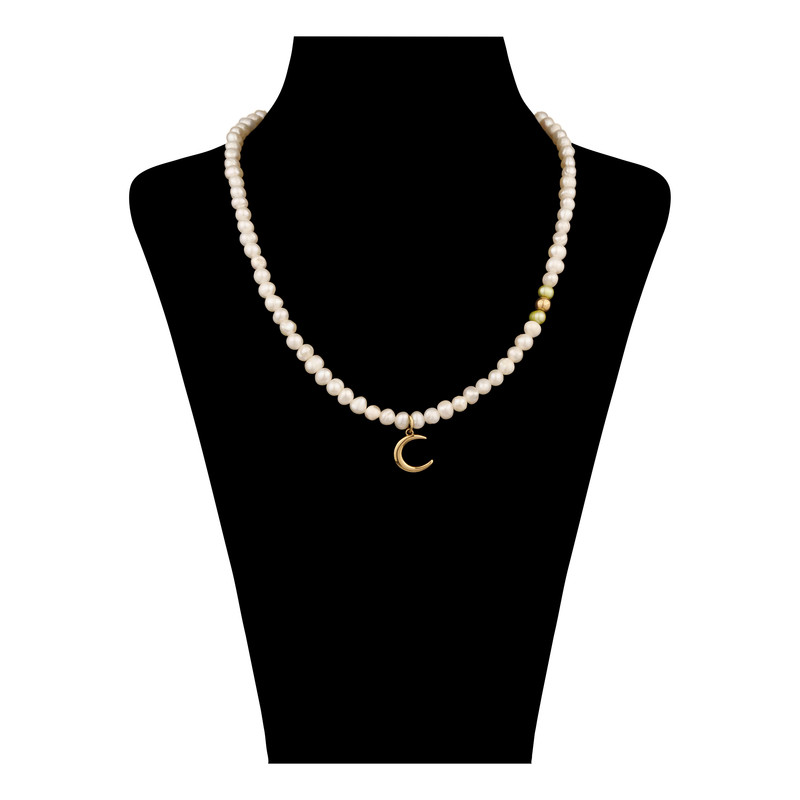 گردنبند طلا 18 عیار زنانه درگونه مدل ماه