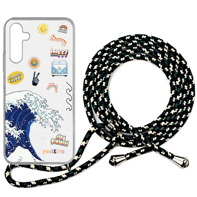 کاور طرح Wave مناسب برای گوشی موبایل سامسونگ  Galaxy A54 به همراه بند