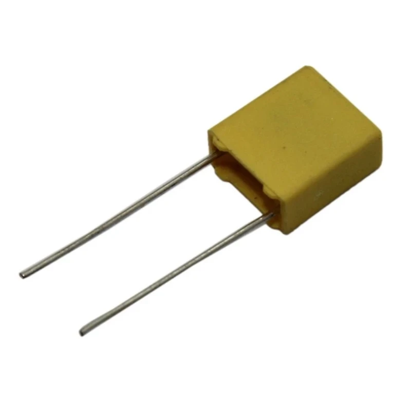 خازن 100 نانو فاراد 250 ولت پایه کوتاه مدل ام کا تی بسته 50 عددی 