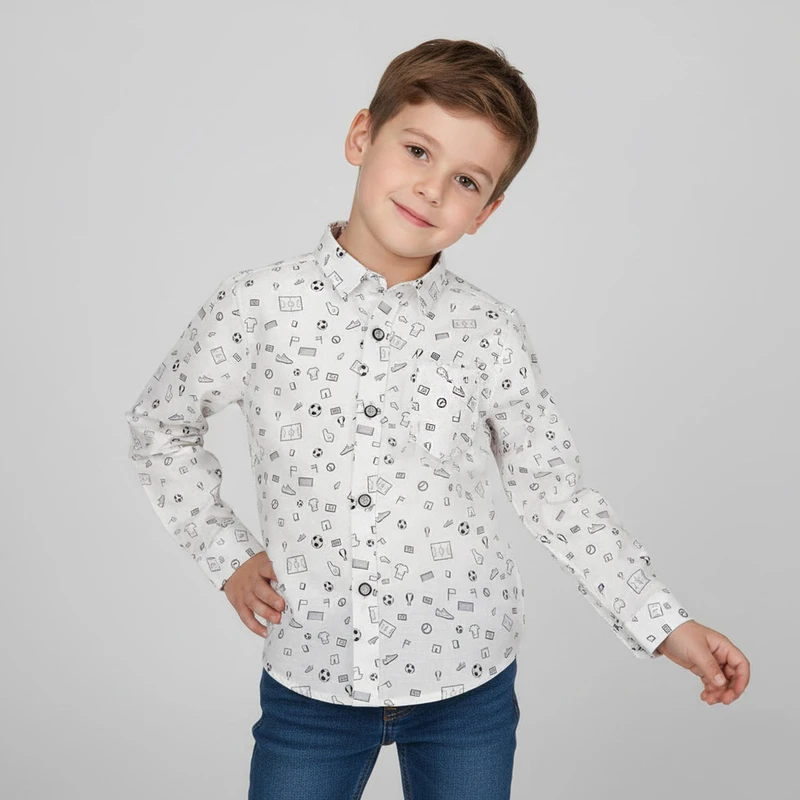 پیراهن آستین بلند پسرانه تیتیش مدل فوتبال