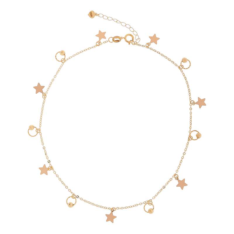 پابند طلا 18 عیار زنانه حانیه مدل ستاره