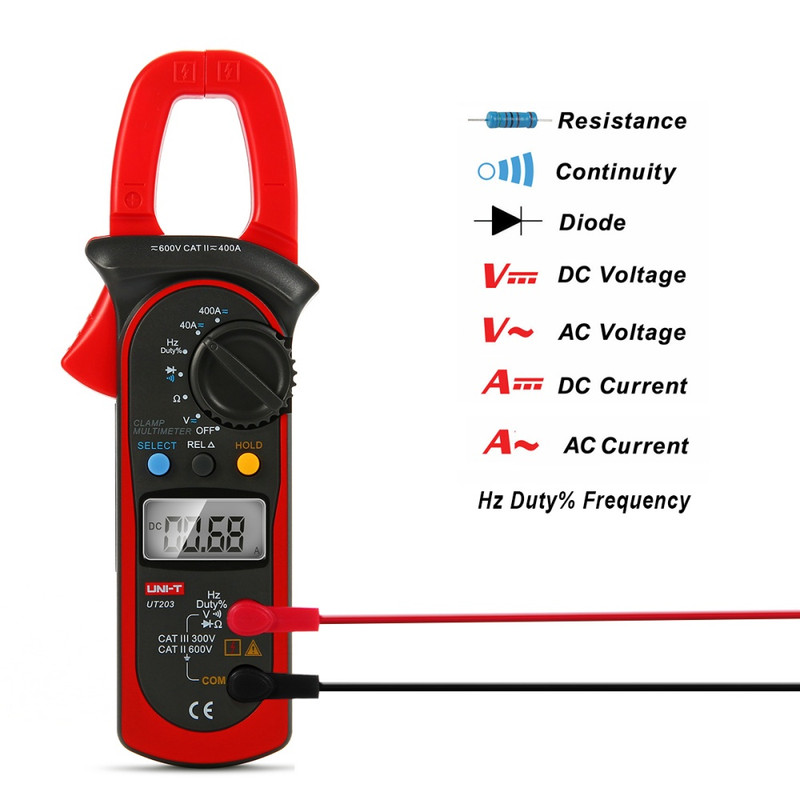 کلمپ آمپر متر یونی-تی مدل UT203 کلمپ آمپر متر یونی-تی مدل UT203