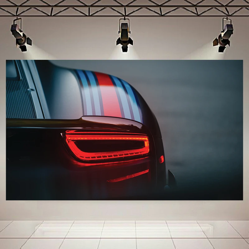 تابلو بوم طرح ماشین مدل نمای عقب Porsche 918 Spyder کد AR2017