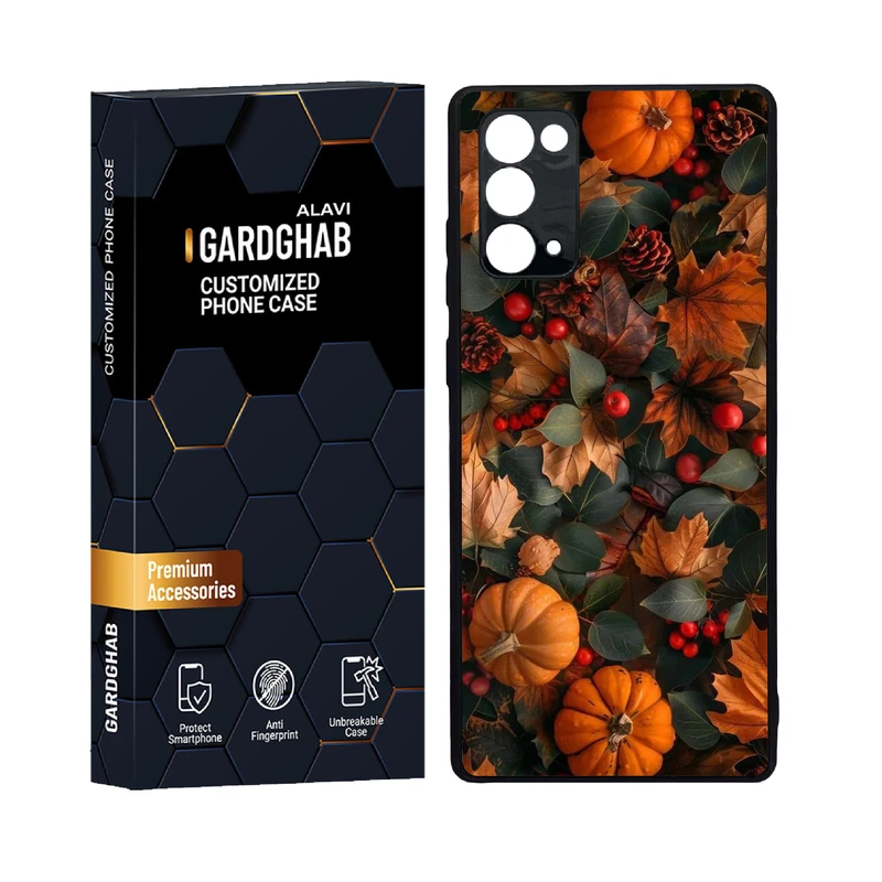 کاور گارد قاب علوی مدل دور ژله ای پشت گلس هنری مناسب برای گوشی موبایل سامسونگ  Galaxy Note 20