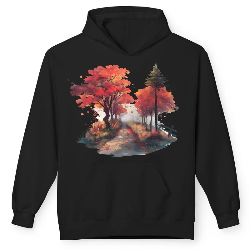 هودی مردانه پاد آفرین مدل منظره پائیزی کد 01