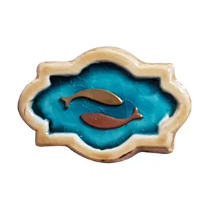 مگنت سفالی طرح حوض ماهی کد YZ38