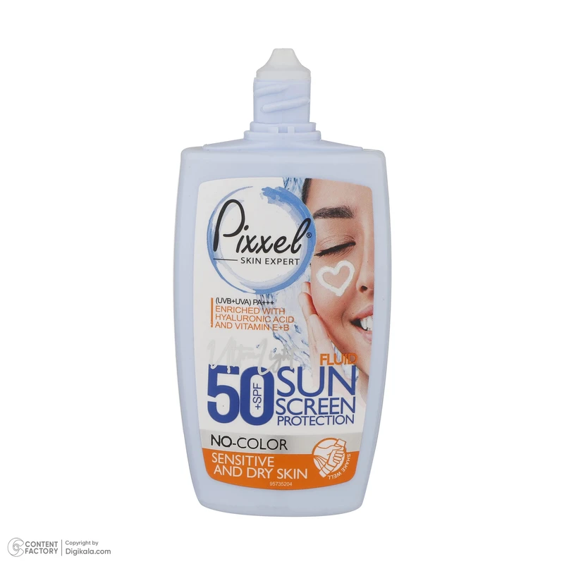 عکس شماره 17 : کرم ضدآفتاب بی-رنگ پیکسل spf50 مدل sensitive، مناسب پوست-های خشک و حساس، حجم 50 میلی-لیتر