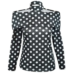 بلوز زنانه مدل خال خالی کد 202101