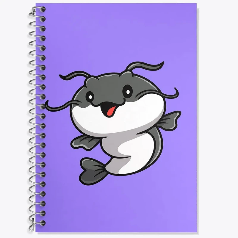 دفتر زبان 50 برگ خندالو مدل دو خط طرح حیوانات بامزه پنگوسی کد 29651