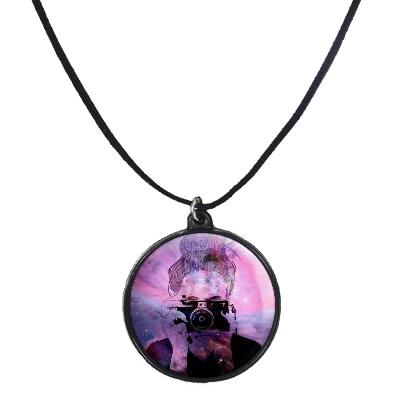 گردنبند پرمانه طرح عکاس کد pmb.5211 مدل دو طرفه