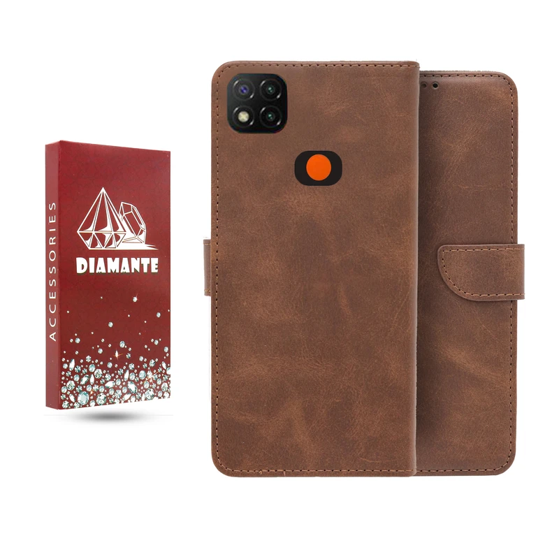 کیف کلاسوری دیامانته مدل چرم مناسب برای گوشی موبایل شیائومی Poco C31