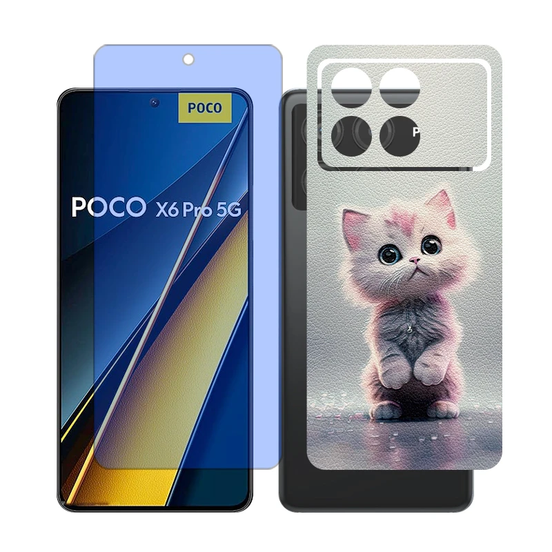 محافظ صفحه نمایش آنتی بلو گلس مدل Together مناسب برای گوشی موبایل شیائومی Poco X6 Pro به همراه برچسب پوششی