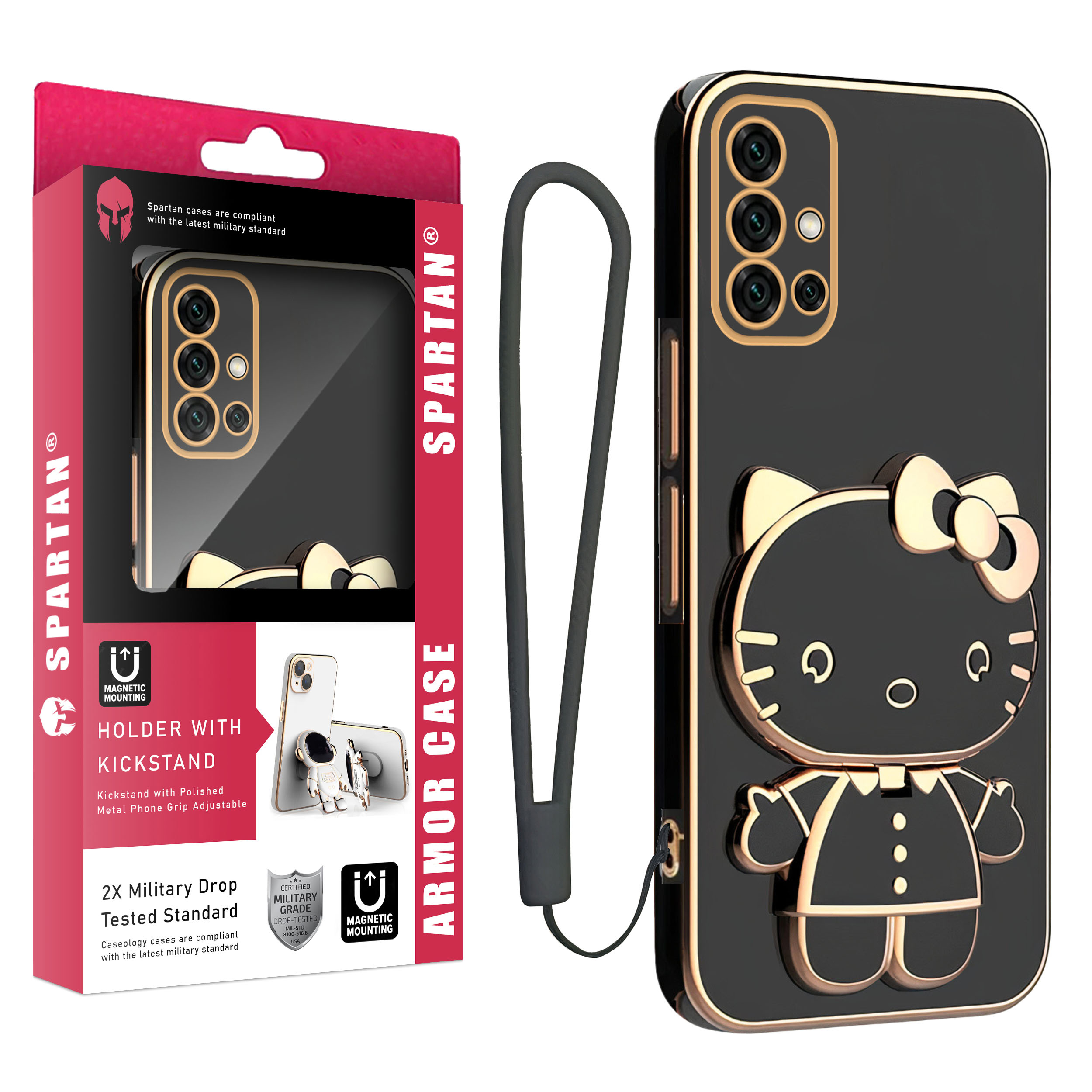 کاور اسپارتان مدل Kitty Strap مناسب برای گوشی موبایل سامسونگ Galaxy A51 به همراه بند 1 کاور اسپارتان مدل Kitty Strap مناسب برای گوشی موبایل سامسونگ Galaxy A51 به همراه بند
