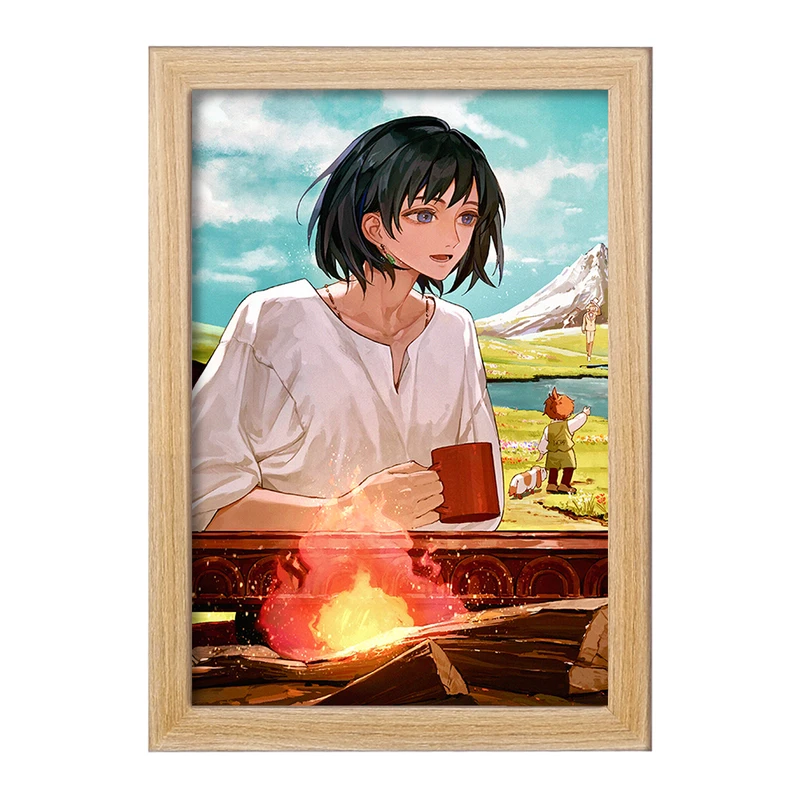 تابلو خندالو مدل هاول و سوفی انیمه قلعه متحرک هاول  کد 12898