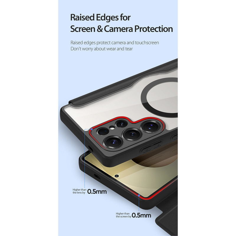 کیف کلاسوری دوکس دوکیس مدل Skin X Pro مناسب برای گوشی موبایل سامسونگ Galaxy S25 Ultra