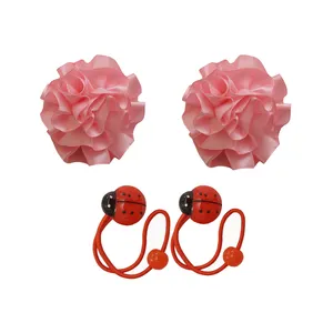 ست کش و گیره مو دخترانه مدل کفشدوز کد 2 بسته 4 عددی