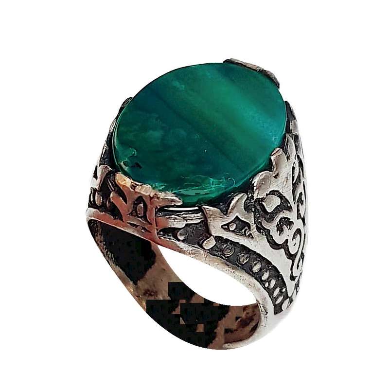 انگشتر نقره مردانه مدل عقیق یمن ASJY8