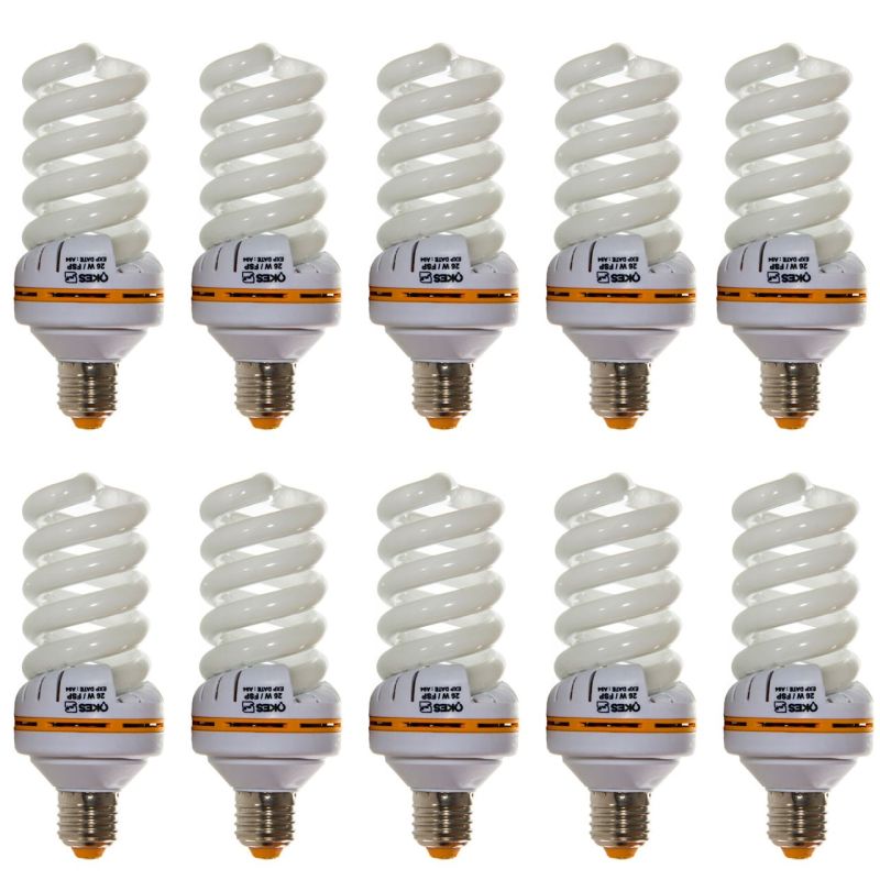 لامپ کم مصرف 26 وات اوکس مدل FS1026 پایه E27 بسته 10 عددی