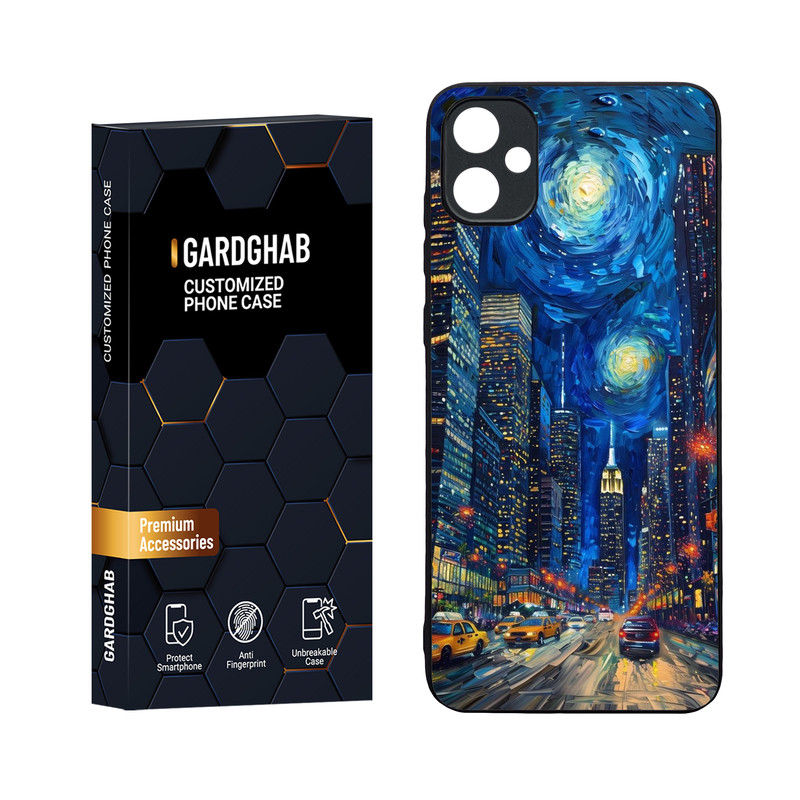 کاور گارد قاب مدل دورژله ای پشت گلس هنری مناسب برای گوشی موبایل سامسونگ Galaxy A05