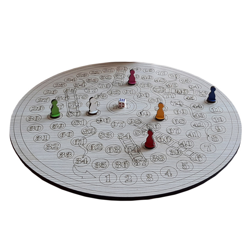 بازی فکری منچ و مارپله مدل شش نفره کد 03