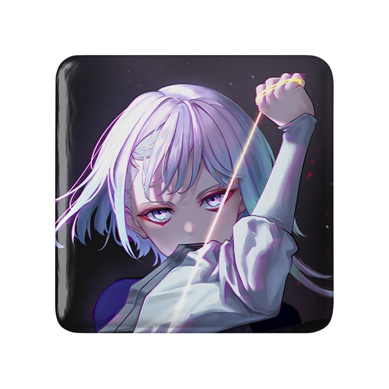 مگنت خندالو طرح لوسی انیمه سایبر پانک Cyberpunk  مدل مربعی کد 22441