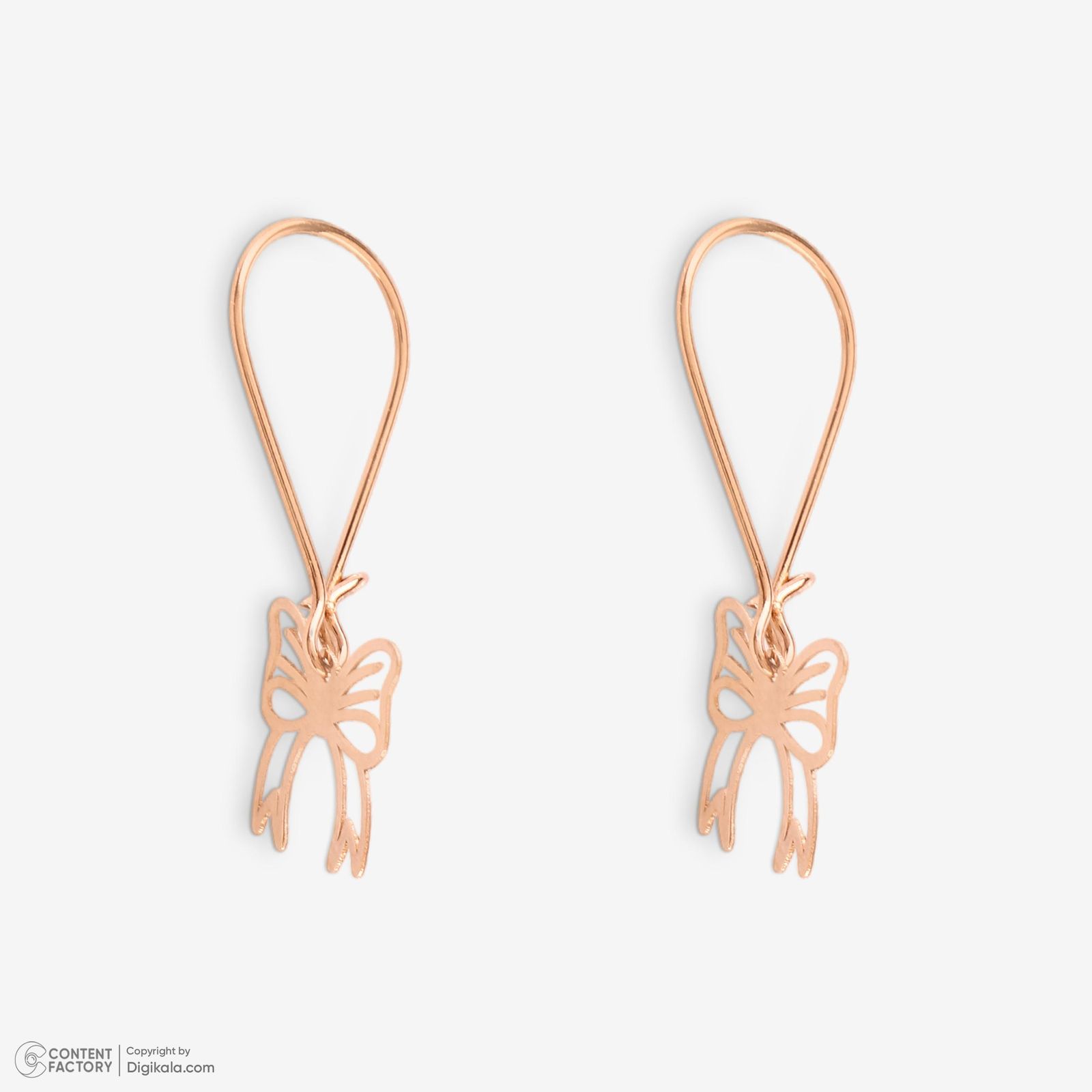 نیم ست طلا 18 عیار زنانه حافا گلد مدل پاپیون کد nim16 -  - 5