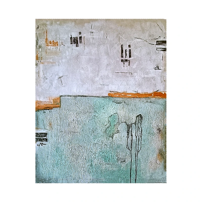 تابلو نقاشی رنگ روغن به سبک انتزاعی طرح حضور