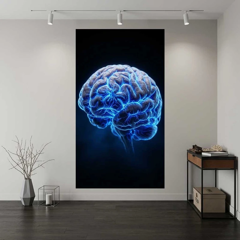 پوستر طرح  مغز دیجیتال مد هوش مصنوعی و ai کد DV1890