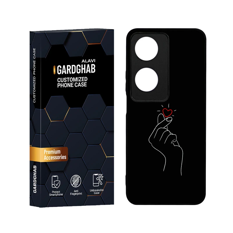 کاور گارد قاب علوی مدل دور ژله ای عاشقانه مناسب برای گوشی موبایل آنر X7B 4G