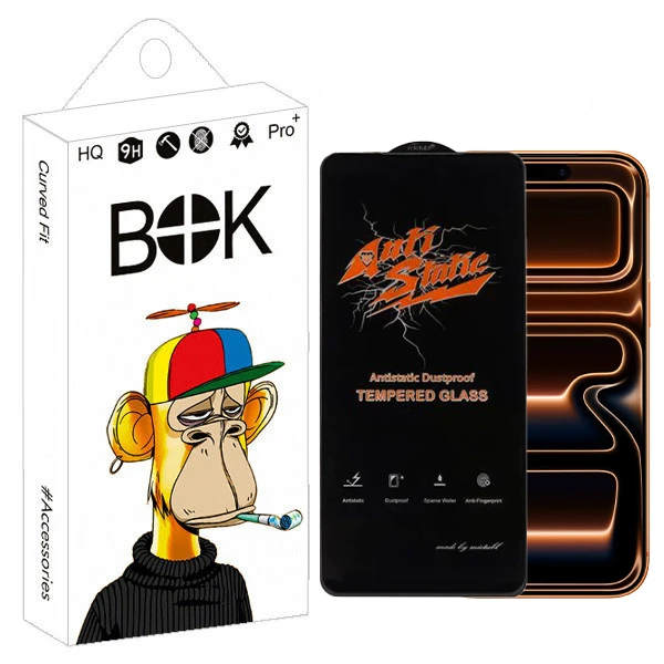 محافظ صفحه نمایش بوک مدل Antistatic Force مناسب برای گوشی موبایل اپل iPhone 17 pro max