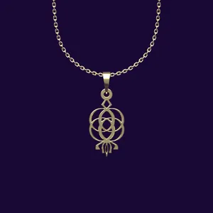 گردنبند طلا 18 عیار زنانه مدوپد مدل هندسی کد DD2-1-1079