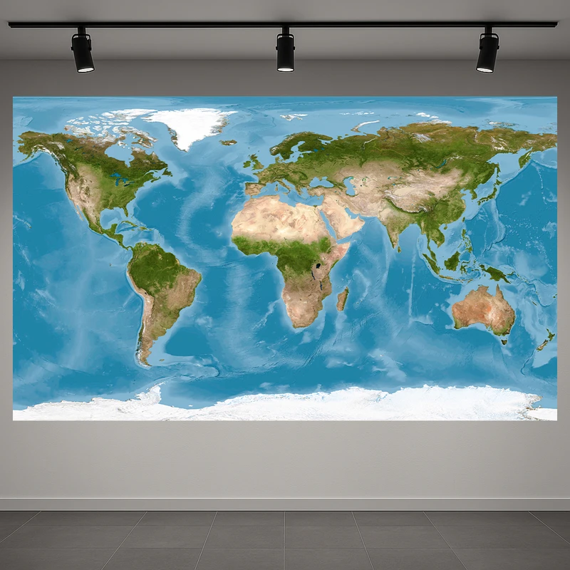 پوستر پارچه ای طرح مخمل نقشه مدل زمین کد AR3059469