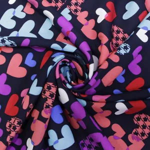 پارچه لباس مدل نخی فانتزی طرح قلب 