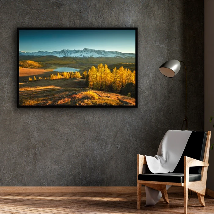 تابلو نوری بکلیت طرح منظره طبیعت پاییزی مدل B-D1416