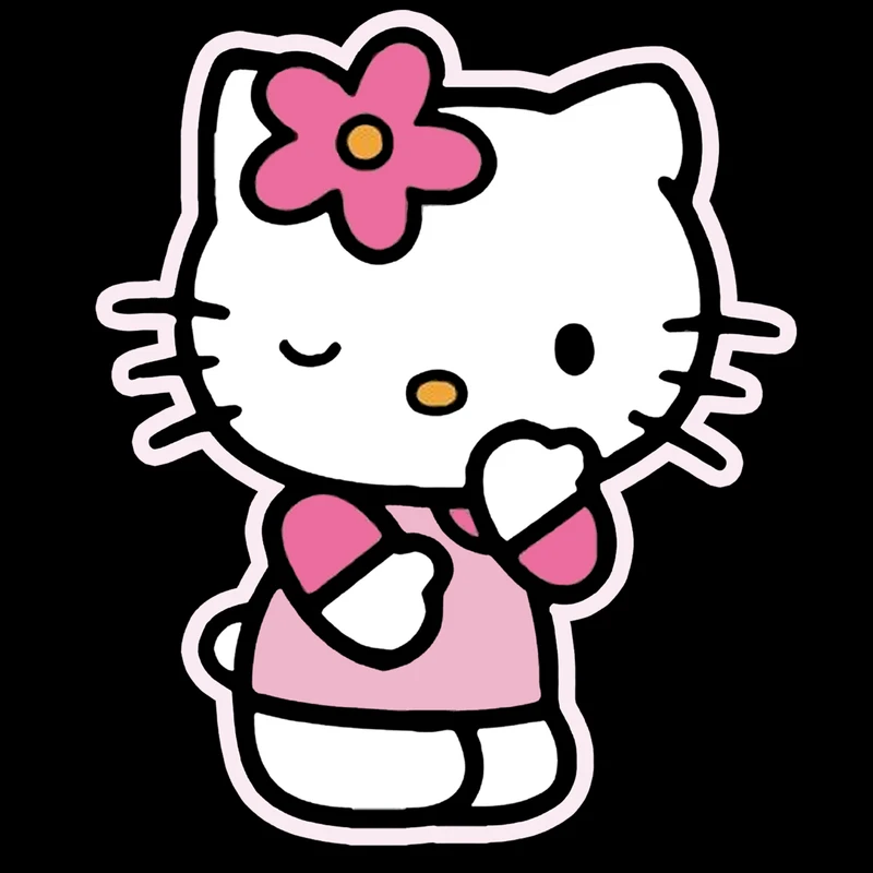 استیکر پارچه و لباس مدل کیتی کد 11