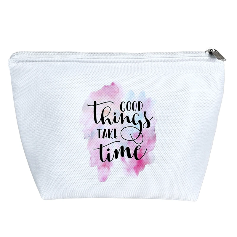 کیف لوازم آرایش دخترانه خندالو مدل Good Things Take Time کد H891