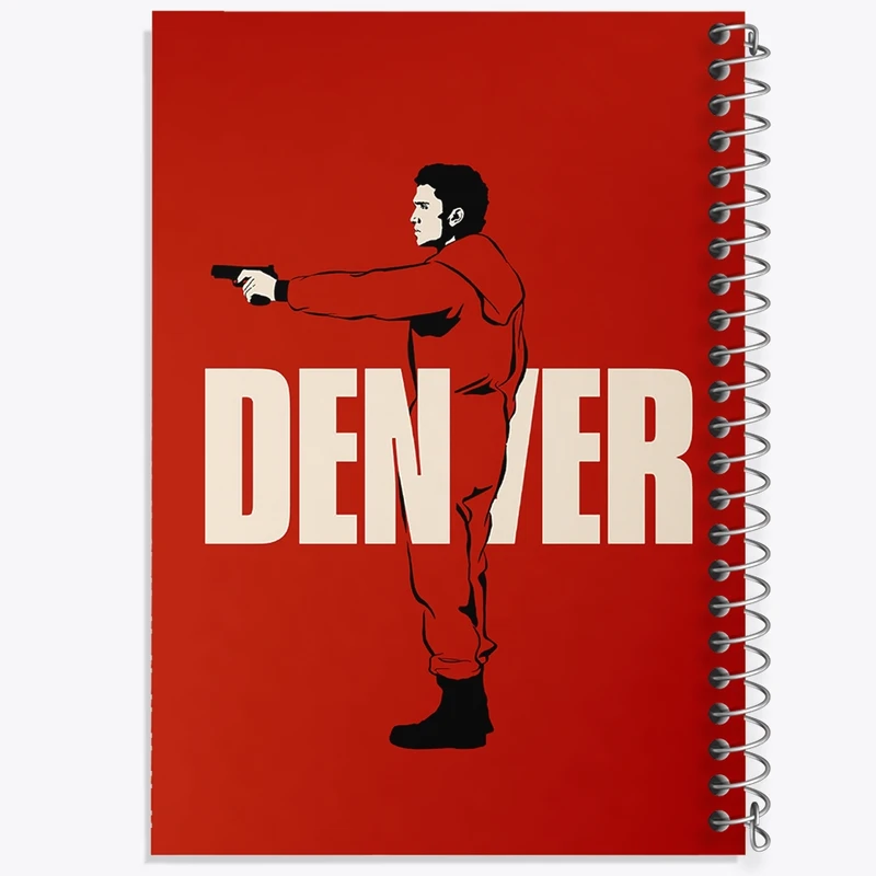 دفتر شطرنجی 50 برگ خندالو مدل دنور سریال خانه ی کاغذی کد F1717