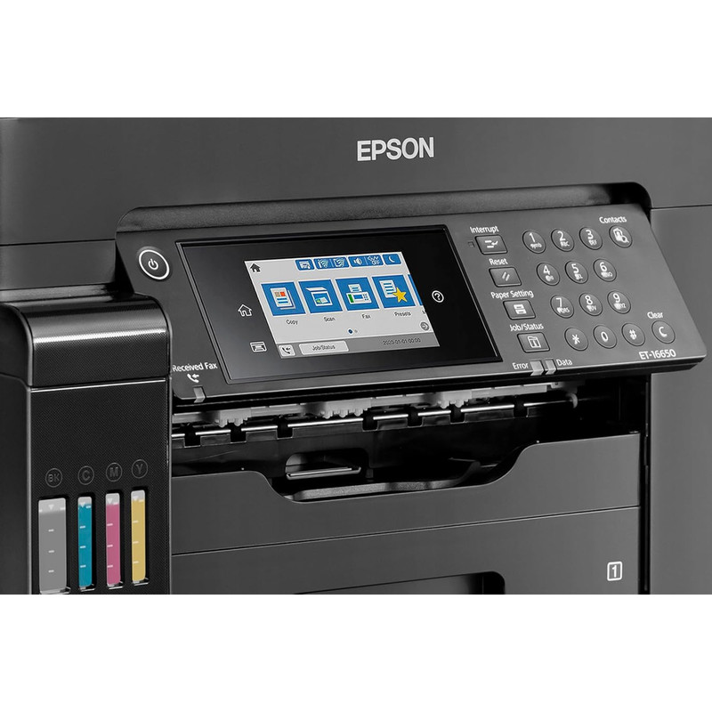 پرینتر جوهر افشان چندکاره رنگی اپسون مدل EcoTank L15150 با اتصال باسیم و بی‌سیم سایز چاپ A3+ با قابلیت چاپ دو رو