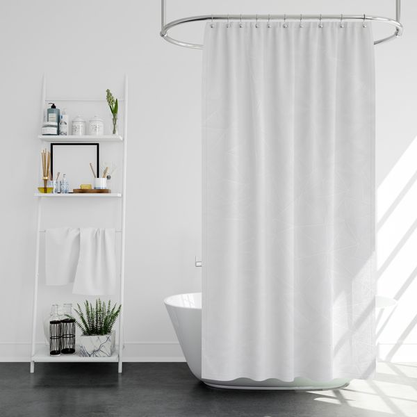 پرده حمام پیسو مدل BZ-74 سایز 180x200 سانتی متر