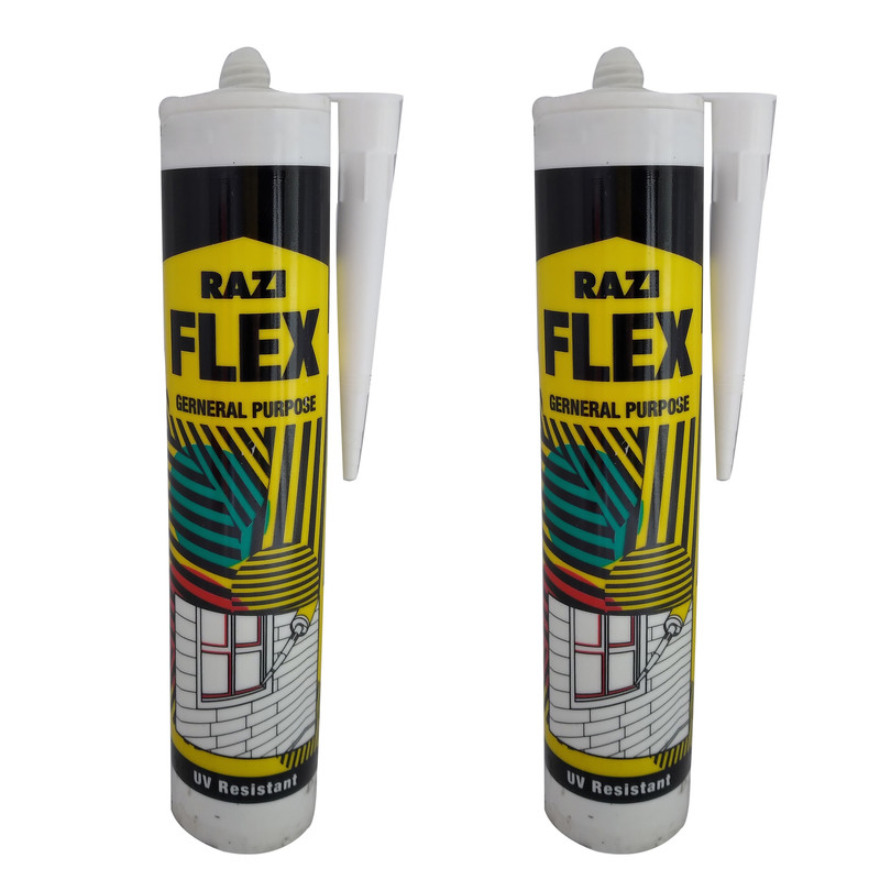 چسب ماستیک رازی مدل FLEX حجم 250 میلی لیتر مجموعه 2 عددی