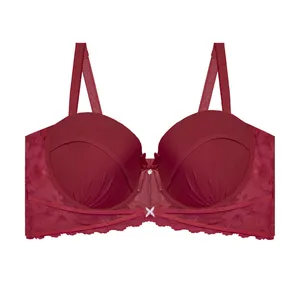 سوتین زنانه مدل نیم جک طرح گیپور کد 30184