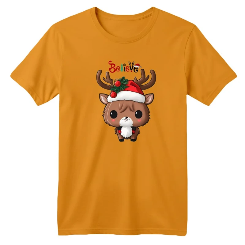 تی شرت آستین کوتاه بچگانه مدل گوزن کریسمس کد 5