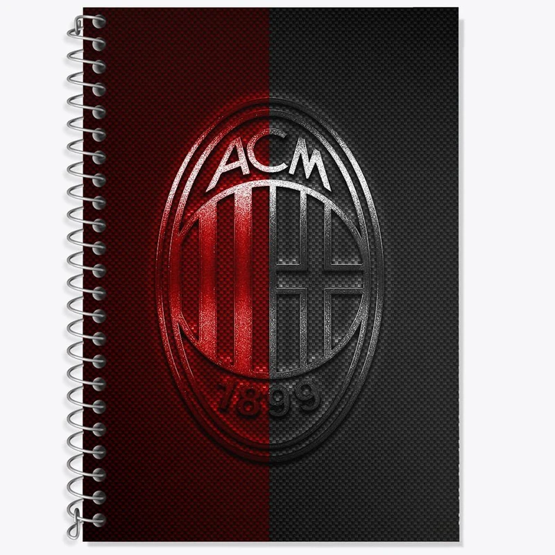 دفتر زبان 50 برگ خندالو مدل سه خط طرح باشگاه آث میلان کد 27251