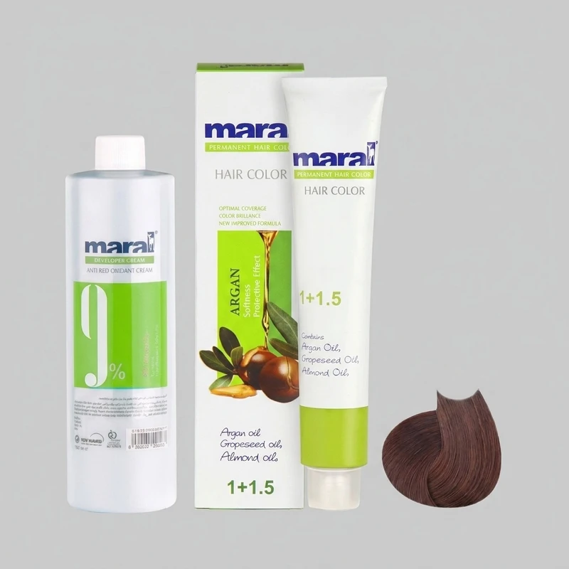 کیت رنگ مو مارال سری الگانس شماره 5.89 رنگ دارچینی