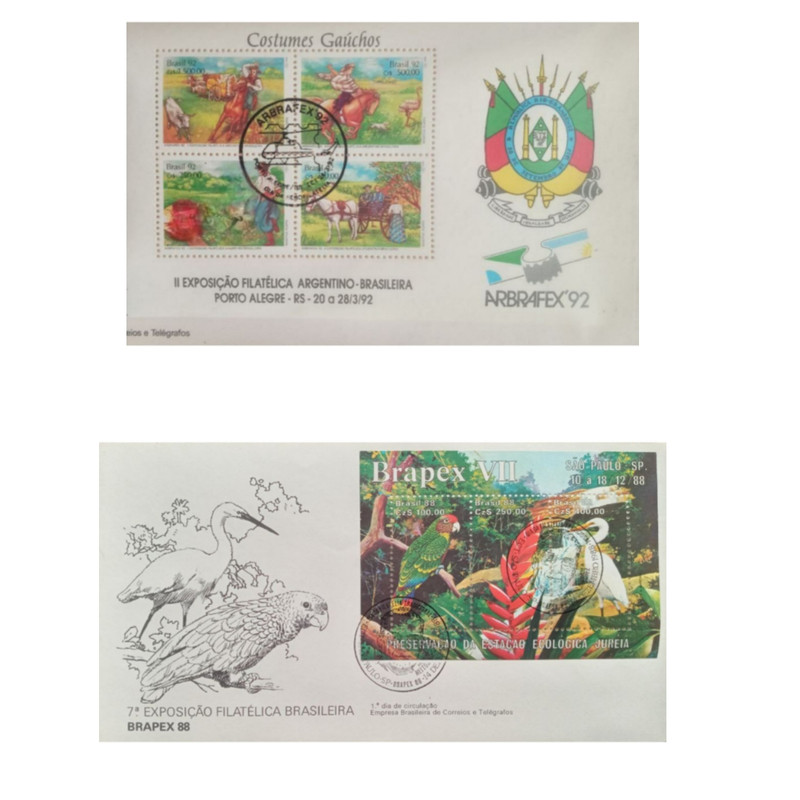 تمبر یادگاری مدل پاکت مهر روز برزیل مجموعه 6 عددی