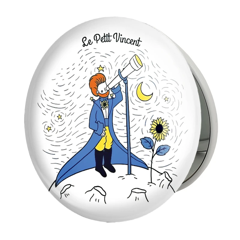 آینه جیبی خندالو طرح ونسان ونگوگ مدل تاشو کد 25477 