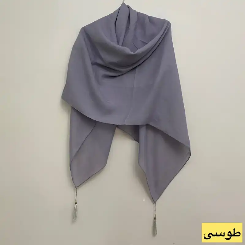 روسری زنانه مدل نخی وال اسلپ ساده منگوله دار