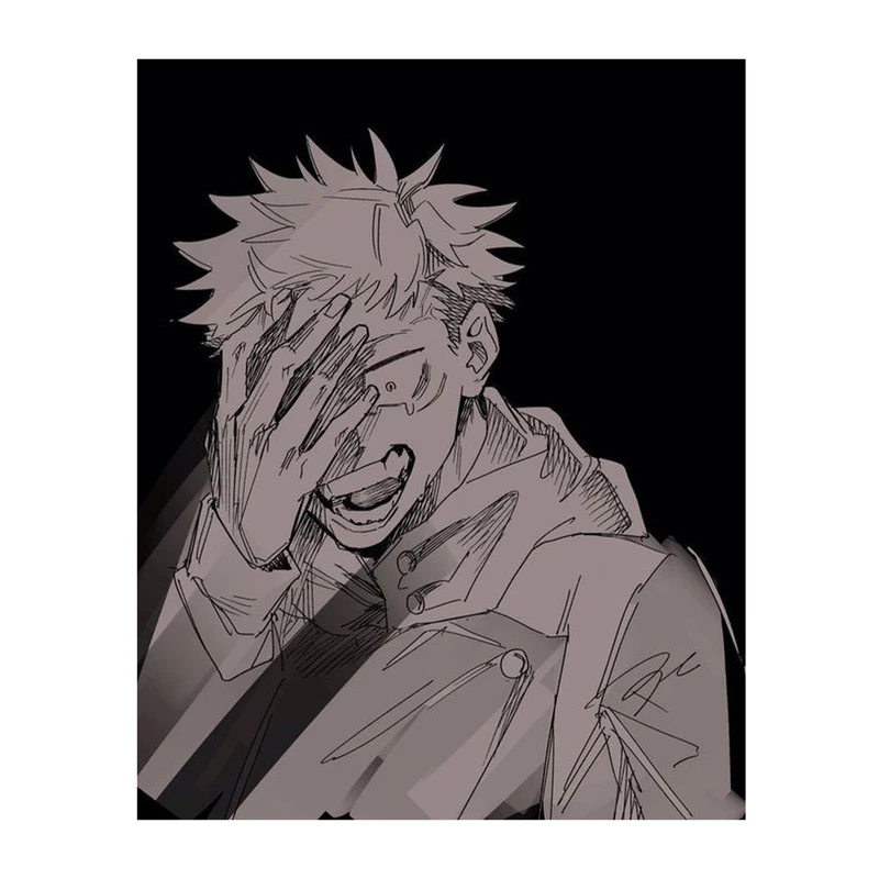 استیکر لپ تاپ و موبایل مدل انیمه طرح جوجوتسو کایسن ایتادوری یوجی jujutsu kaisen yuji itadori کد 629